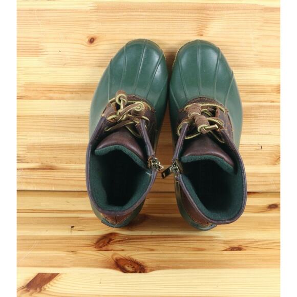Sperry Top-Sider Women’s Leather Waterproof Saltwater Duck Boots Green Lined 5 - Picture 4 of 7
